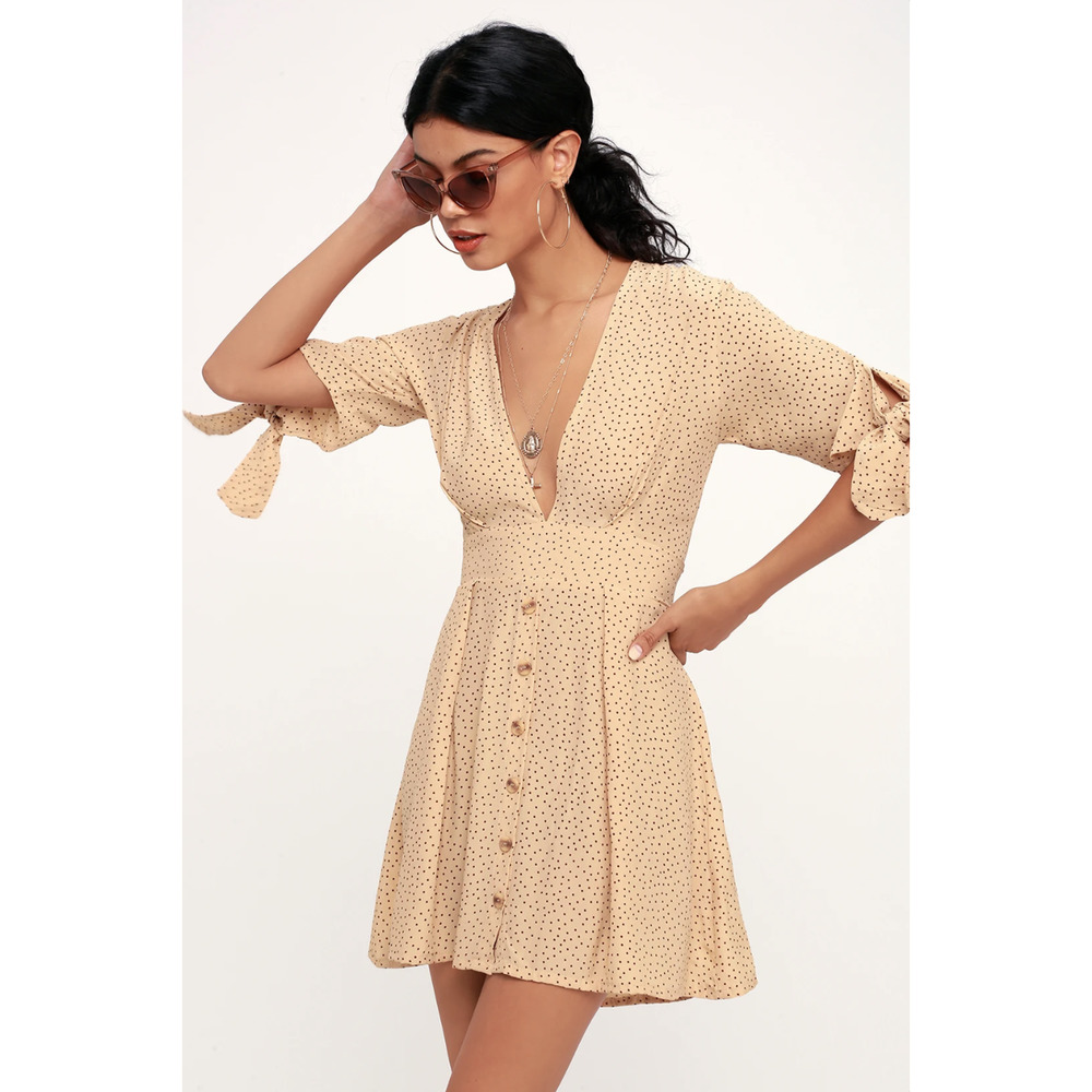 Faithfull the Brand Size US 10 Birgit Polka Dot Mini Dress Anthropologie GUC